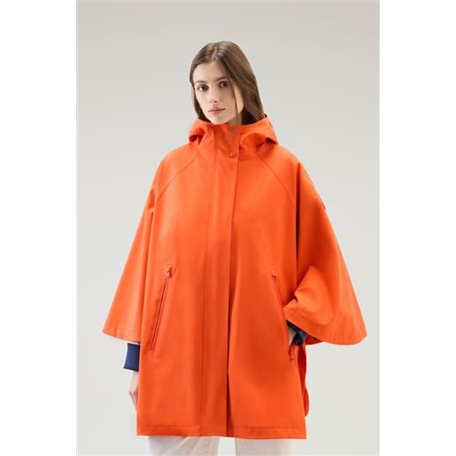 Woolrich donna cappa in nylon high tech con cappuccio arancione taglia l-xl