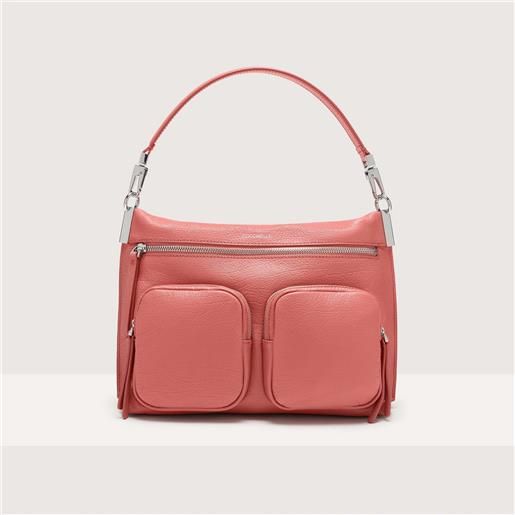 Coccinelle borsa a mano in pelle stampa shiny goat Coccinelle hyle shiny goat medium