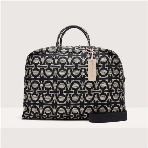 Coccinelle borsa a mano in tessuto summer monogram jacquard never without bag summer monogram large