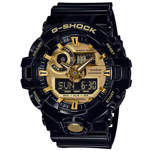 G-Shock orologio G-Shock ga-710gb-1aer nero quadrante oro
