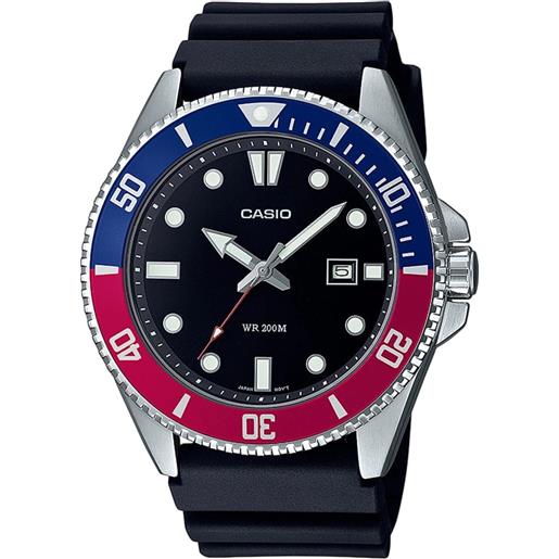Casio Collection orologio casio duro mdv-107-1a3vef quadrante nero e ghiera pepsi