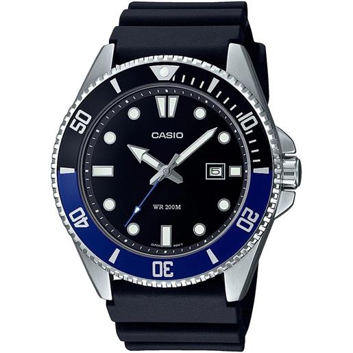 Casio Collection orologio casio duro mdv-107-1a2vef quadrante nero e ghiera nero-blu