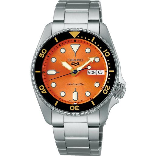 Seiko orologio Seiko 5 sports srpk35k1 misura media 38mm arancio