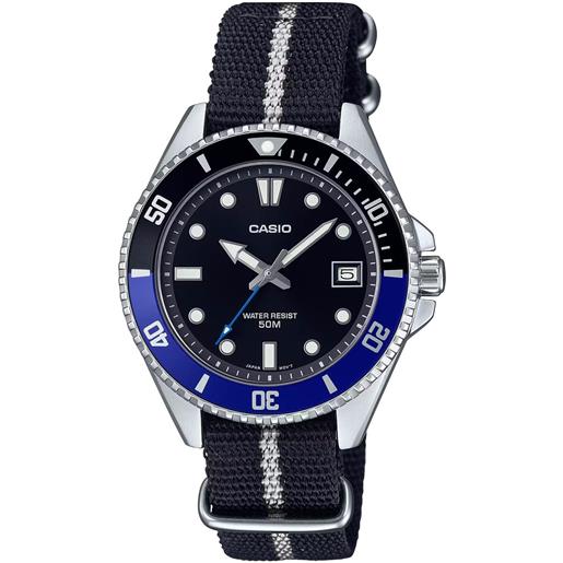 Casio Collection orologio casio duro mdv-10c-1a2vef quadrante nero e ghiera nero-blu unisex