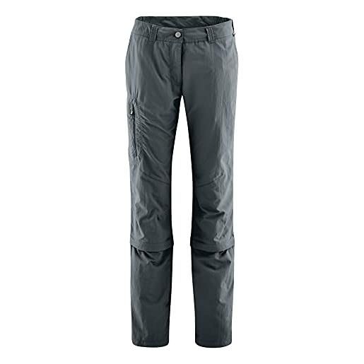 Maier sports nil-pantaloni da donna con zip off, colore grigio grafite 21