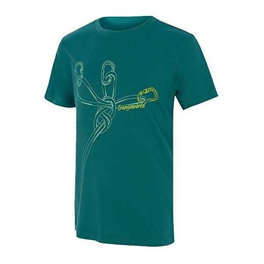 Trango camiseta tomin, maglietta unisex-bambini, verde lago, 16 anni