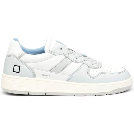 D.A.T.E. sneakers D.A.T.E. court 2.0 in pelle bianco e azzurro