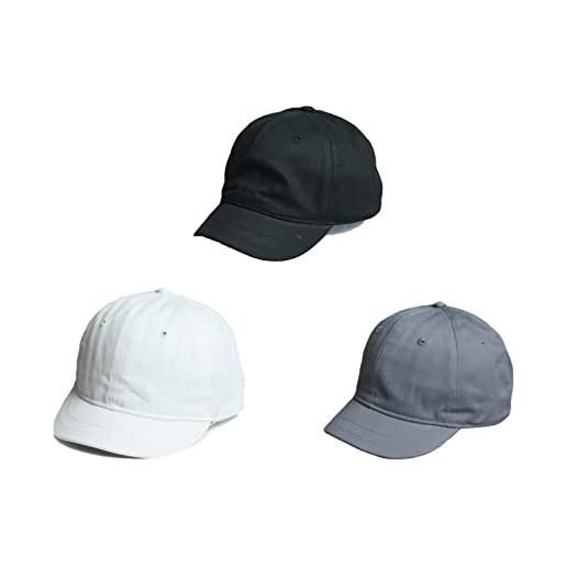 Faringoto berretto da baseball con punta corta da uomo e da donna all-match sun hat soft top, b+g+w, etichettalia unica