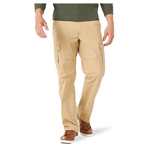 Wrangler Authentics relaxed fit stretch cargo pant pantaloni casual, travertino ripstop, 32w x 29l uomo