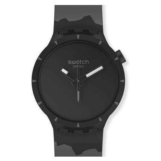Swatch / big bold / bioceramic - basalt / orologio unisex / quadrante nero / cassa plastica / cinturino plastica