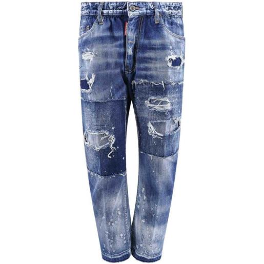 Dsquared2 jeans in cotone con effetto strappato