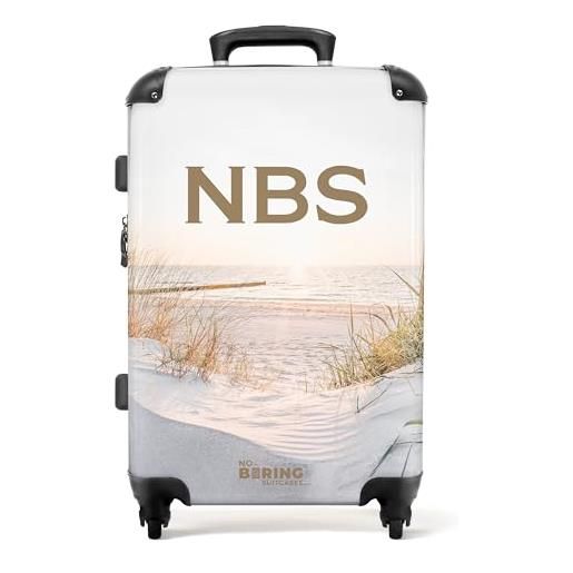 NoBoringSuitcases.com valigia modello, dune con mare, mittelgroß, valigetta