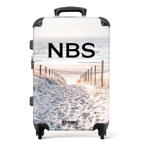 NoBoringSuitcases.com valigia modello, sentiero di sabbia nelle dune, mittelgroß, valigetta