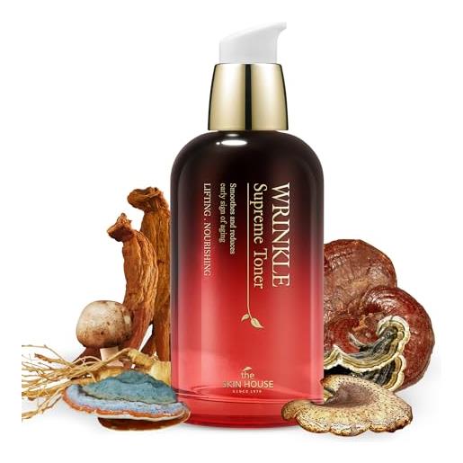 The Skin House wrinkle supreme toner 130 ml con effetto anti-invecchiamento, contiene vari nutrienti necessari per la pelle