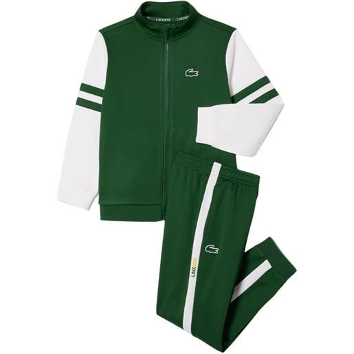 Lacoste tuta per ragazzi Lacoste kids tennis sportsuit - green/white