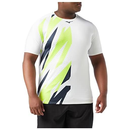 Mizuno maglietta grafica shadow camicetta da tennis, turchese, l uomo