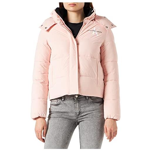 Calvin Klein Jeans monologo mw short puffer j20j219007 giacche imbottite, rosa (pink blush), s donna