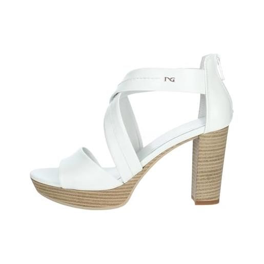 Nero Giardini e307500d sandali donna in pelle - bianco 36 eu