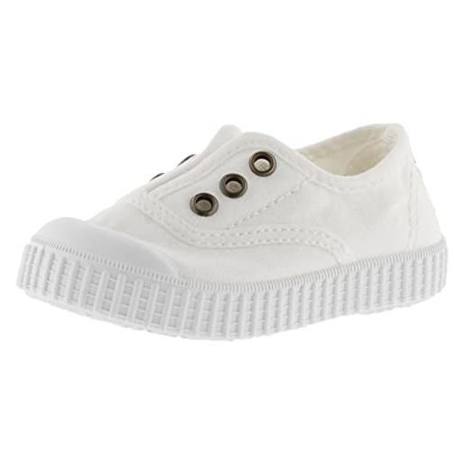 victoria 106627-kids scarpe da ginnastica 1915 tela lavata drec & elastico scarpe da ginnastica unisex bambino blanco 25