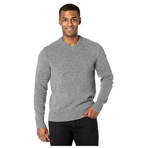 Fjällräven övik v-neck sweater m, maglione uomo, grigio (grey), s