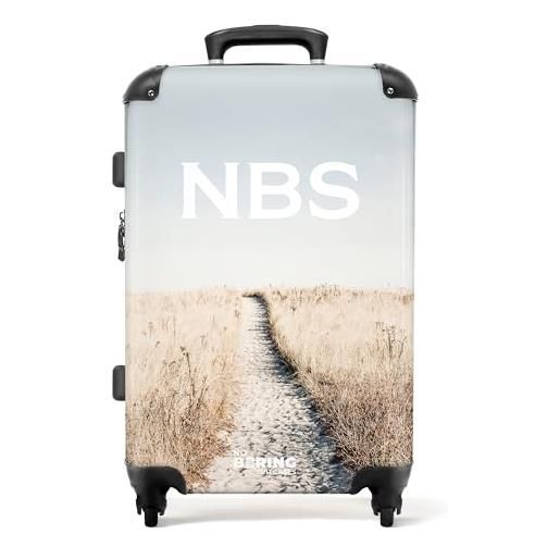 NoBoringSuitcases.com valigia modello, sentiero di sabbia, midsize, valigetta