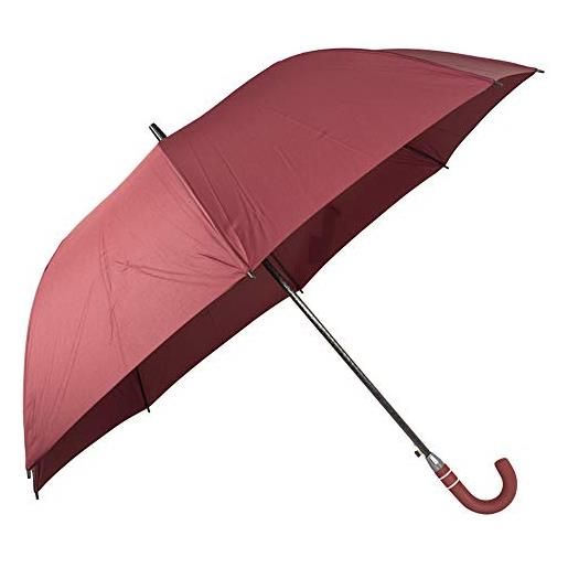 Virsus ombrello maxi da pioggia 7502 grande con apertura automatica da uomo e donna - antivento, resistente, manico spugna ergonomico (bordeaux)