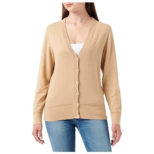 GANT light cotton v-cardigan, maglione donna, beige ( hazelwood beige ), m