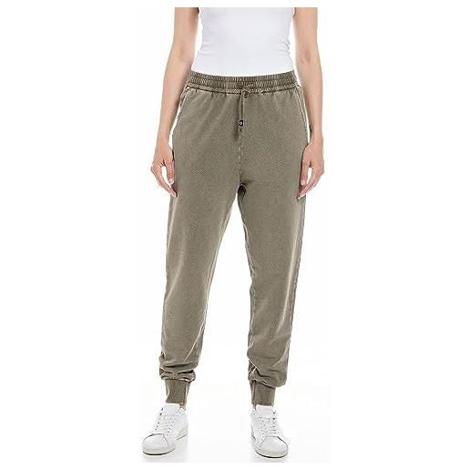 Replay w8055c pantaloni casual, 238 army green, s donna