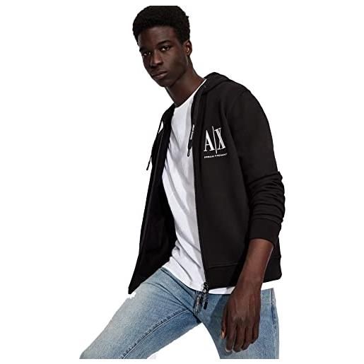 Armani Exchange icon hoodie felpa, uomo, nero, xxl