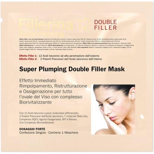 Fillerina 12 super plumping double filler biorevitalizing maschera monouso dosaggio forte Fillerina