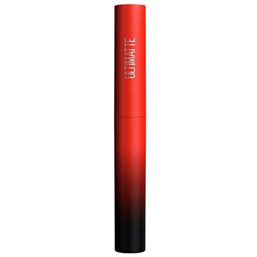 Maybelline new york rossetto opaco, colori intensi e comfort, color sensational ultimatte, colore n. 299 more scarlet (rosso), 1 x 2 g