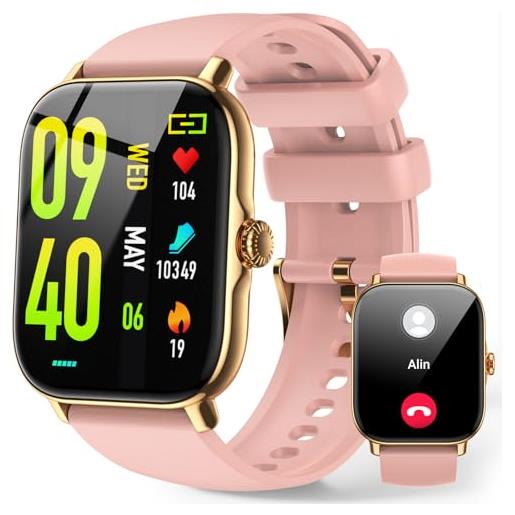 IFMDA smartwatch-donna-chiamate-bluetooth - 1,85 hd schermo tattile orologio smart watch, 111+ modalità sportive, con cardiofrequenzimetro/spo2/contapassi/monitoraggio del sonno per android i. Phone