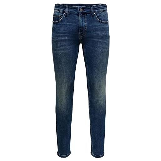Only & Sons only&sons onswarp life skinny 9809 noos jeans, blue denim, normal uomo