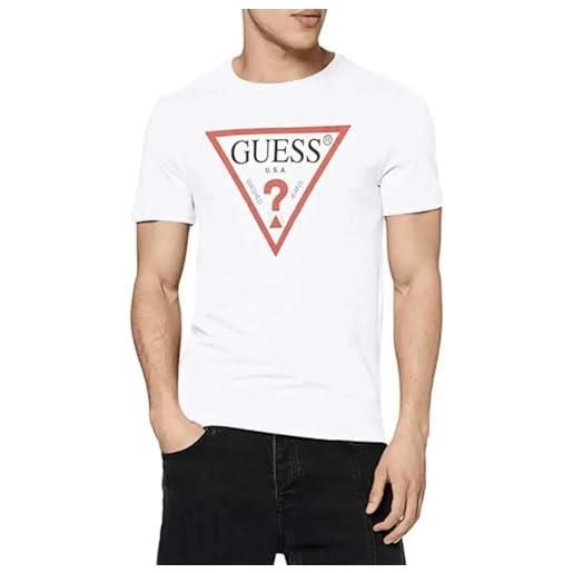 Guess t-shirt unisex slim fit con logo triangolo nero es21gu46 m1ri71i3z11