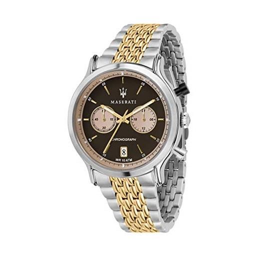 Maserati orologio da uomo, collezione legend, cronografo, in acciaio e pvd oro giallo - r8873638003
