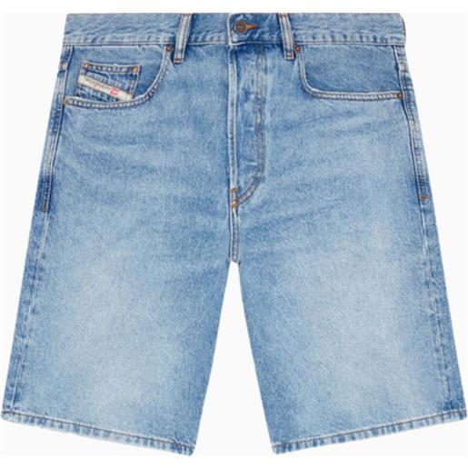 DIESEL shorts di jeans regular blu chiaro uomo DIESEL 0dqaf