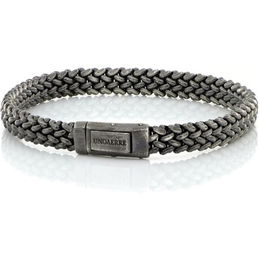 Unoaerre bracciale Unoaerre 5753 uomo argento brunito chicco di riso