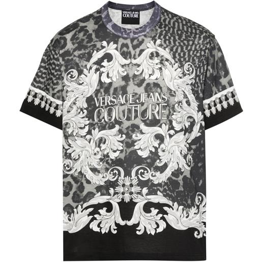 Versace Jeans Couture t-shirt con stampa - grigio