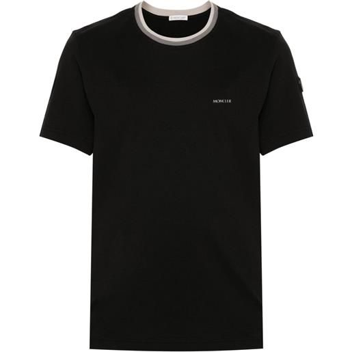 Moncler t-shirt con logo goffrato - nero