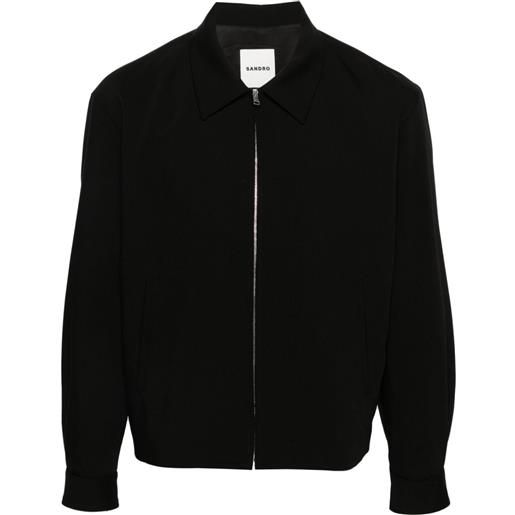 SANDRO giacca-camicia con zip - nero