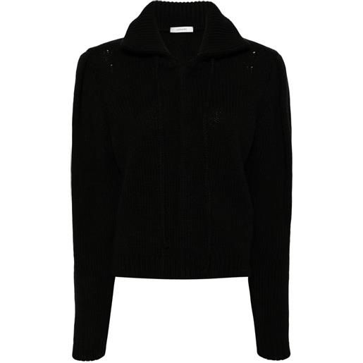 LEMAIRE concealed-fastening cardigan - nero