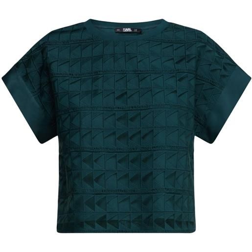 Karl Lagerfeld t-shirt a strati - verde