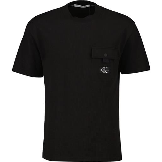 CALVIN KLEIN JEANS t-shirt texture pocket logo