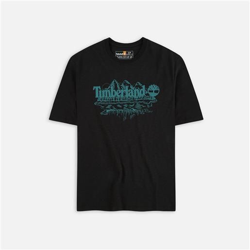 Timberland graphic slub t-shirt black uomo