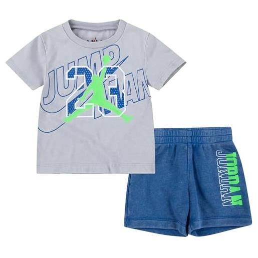 Nike jordan completo t-shirt e shorts neonato elevated classics grigio taglia 18 m cod 65b213-baj