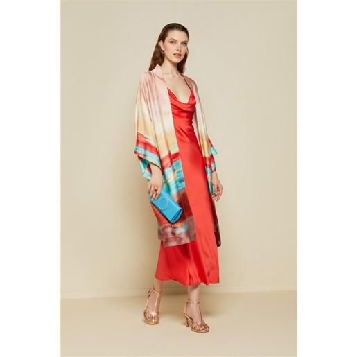 ottod'Ame giacca modello kimono manica 3/4 fantasia multicolor