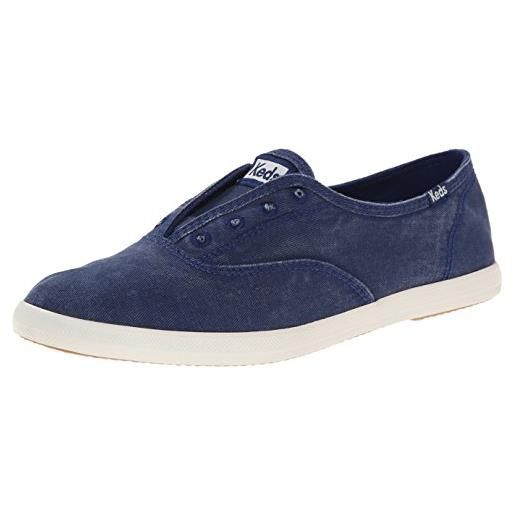 Keds women's chillax washed laceless slip-on sneaker, navy, 10 m us us