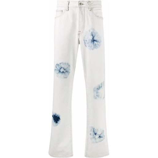 Marcelo Burlon County of Milan jeans dritti con fantasia tie dye - bianco