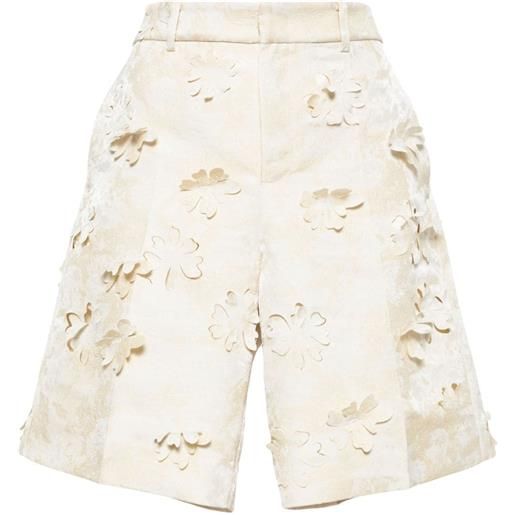 JNBY shorts con applicazione a fiori - toni neutri