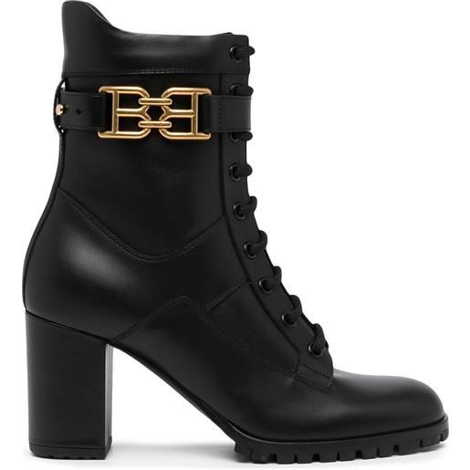 Bally stivali con placca logo - nero